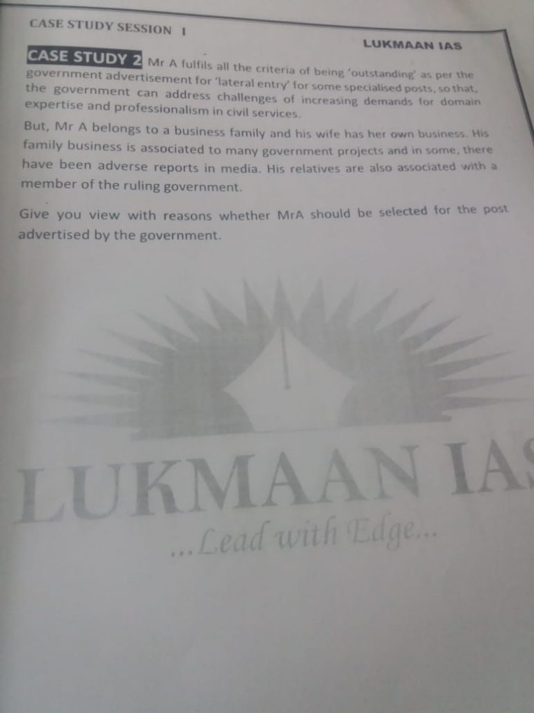 Sample case study questions and answers picture