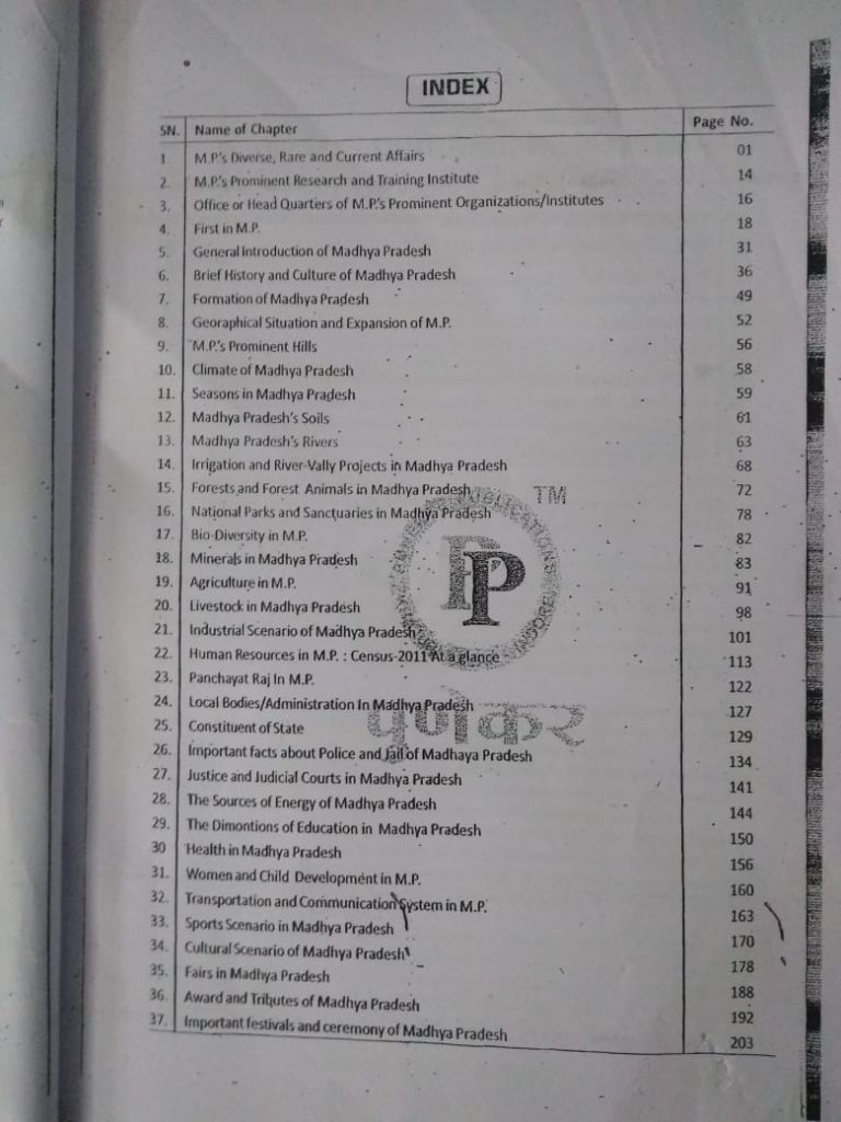 MPPSC General Knowledge Study Material