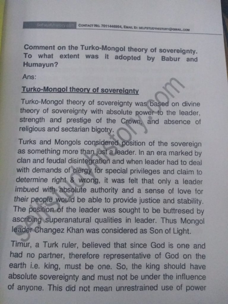 Self Study History Optional Previous year Study Material