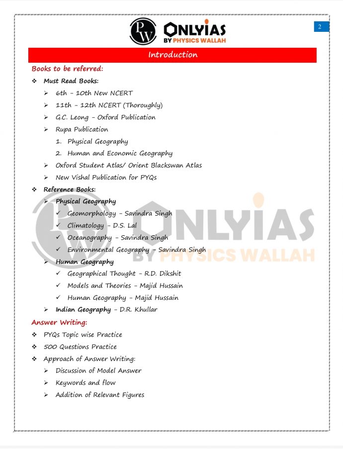 Physics Wallah & Only Ias Geography Optional Study Material -2025-26 by ...
